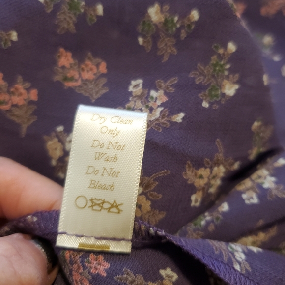 Christy Dawn Ameila Dress Deadstock Floral Purple Lilac Feminie Maxi Sustainable - Picture 11 of 12